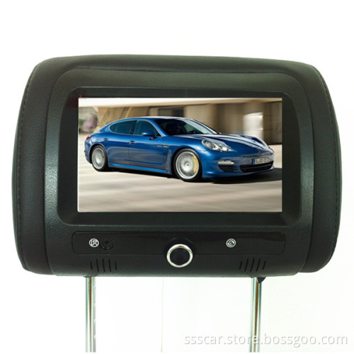 7 Inch Touch Button LCD Car Headrest Monitor with Dual Video Input